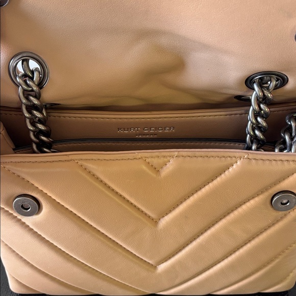 Kurt Geiger Beige Quilted Shoulder Bag - Picture 3 of 3